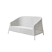 Boxhill's Kingston Stackable Outdoor 2-Seater Sofa White Grey no cushion