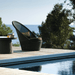 Boxhill's Kingston Sunchair Lounge with Wheels lifestyle image on wooden poolside
