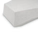 Geometric white speckled concrete outdoor coffee table on pure white surface