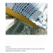 Close-up of a white and blue patterned pool towel draped over the corner of a pool deck, with water draining from the corner grommets. Text below reads 'Fast Dry' and explains the quick drainage feature.