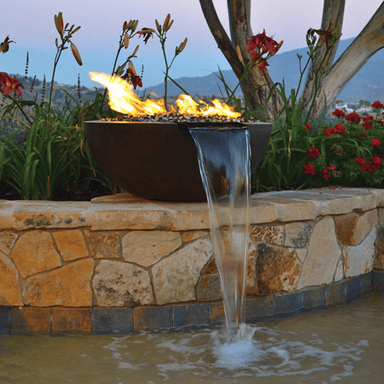 Legacy Brown Round Concrete Fire Water Bowl Lifestyle