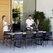 Less Aluminum Outdoor Dining Armchair Lifestyle