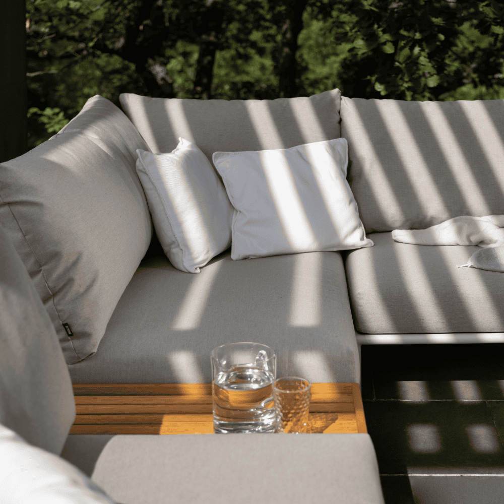 Boxhill's LEVEL Outdoor Lounge Sofa, Left Corner Lifestyle Image