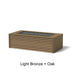 Architectural Finish: Light Bronze + Oak