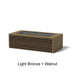 Architectural Finish: Light Bronze + Walnut