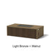 Architectural Finish: Light Bronze + Walnut