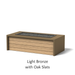 Architectural Finish: Light Bronze + Oak