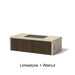 Select Finish: Limestone + Walnut