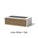 Select Finish: Linen White + Oak