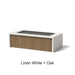 Select Finish: Linen White + Oak