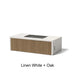 Select Finish: Linen White + Oak
