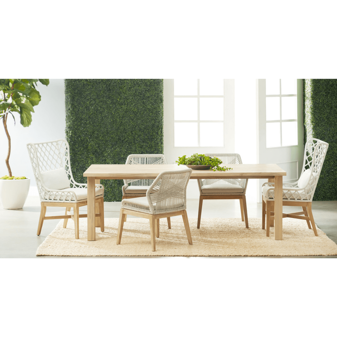 Boxhill's Woven Loom Outdoor Dining Chair | Set of 2 lifestyle Image