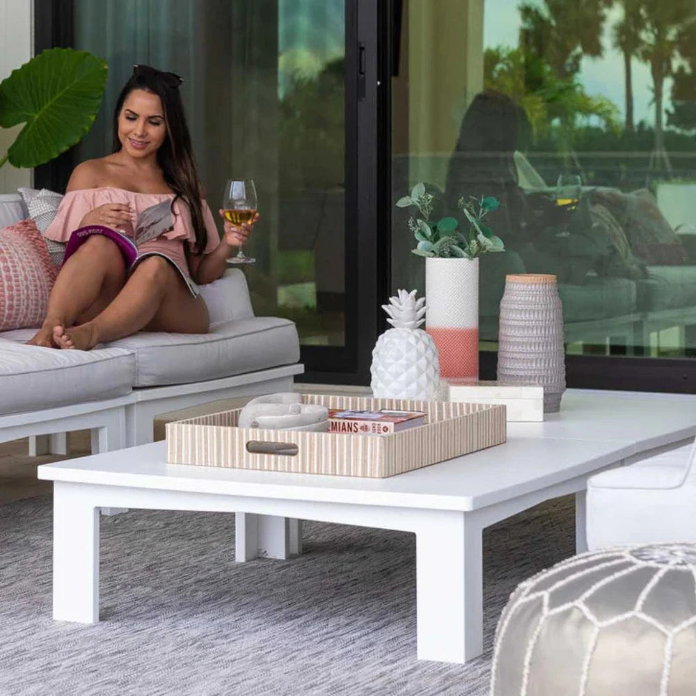 Ledge Lounger Mainstay Outdoor Square Coffee Table 32" | UV20 HDPE