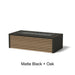 Architectural Finish: Matte Black + Oak