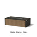 Architectural Finish: Matte Black + Oak
