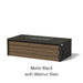 Architectural Finish: Matte Black + Walnut