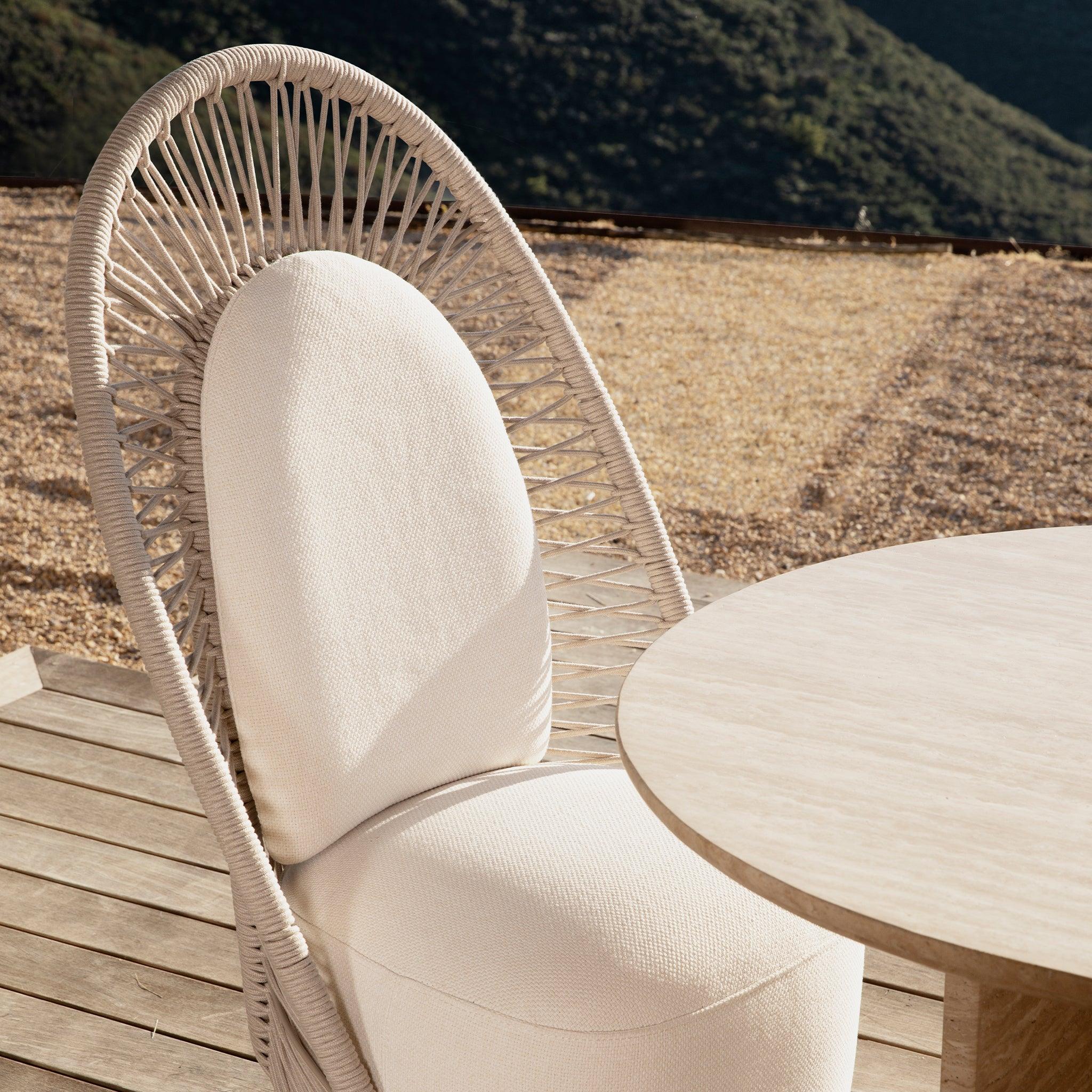 Boxhill's Maui Outdoor High Back Dining Chair Lifestyle