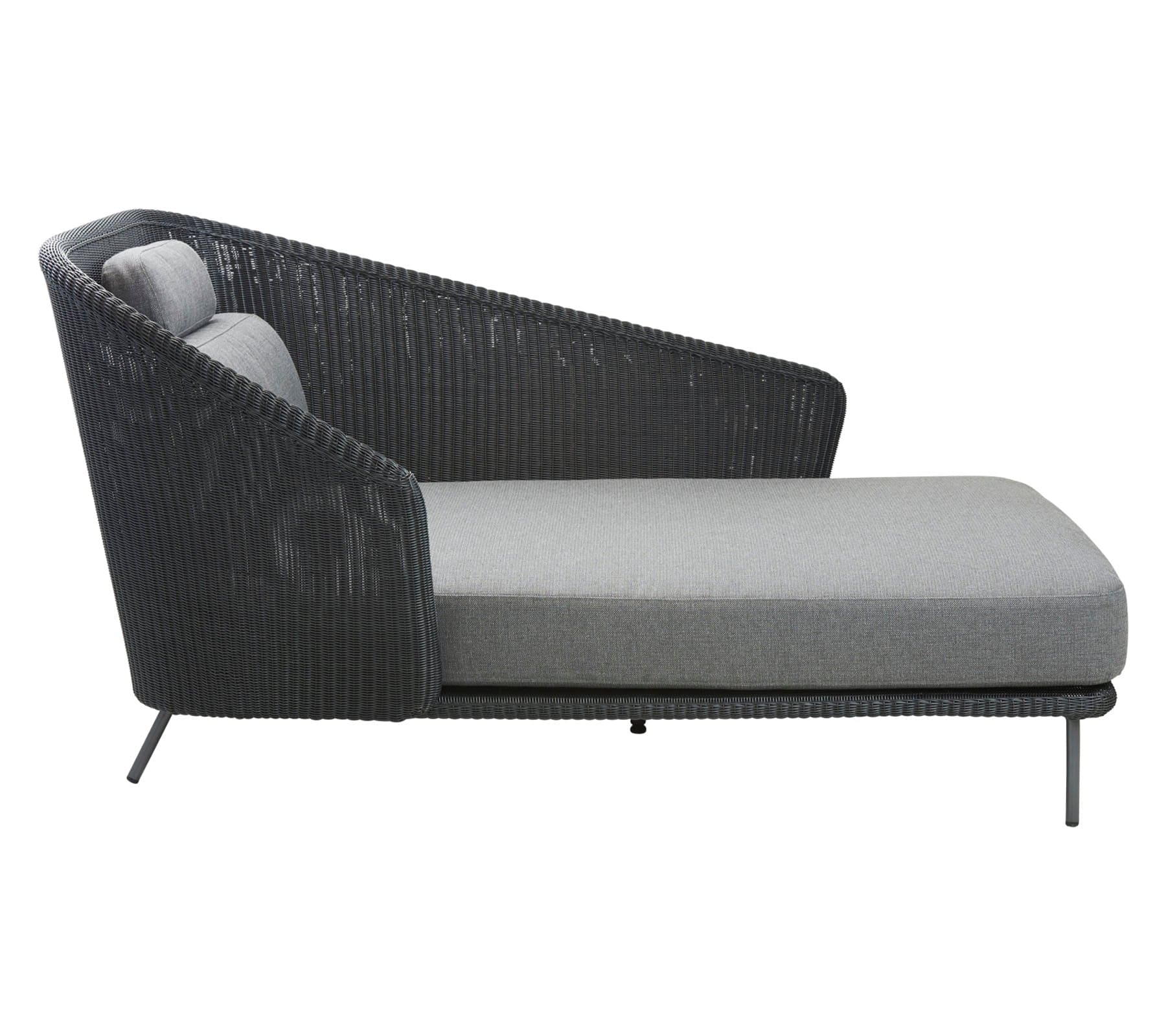 Boxhill's Mega Modern Outdoor Right Module Daybed side view in white background