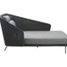 Boxhill's Mega Modern Outdoor Right Module Daybed side view in white background