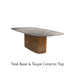 Taupe Ceramic Top & Teak Base