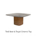Taupe Ceramic Top & Teak Base