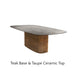 Taupe Ceramic Top & Teak Base