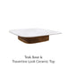 Travertine Look & Teak Base