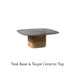 Taupe Ceramic Top & Teak Base