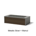 Select Finish: Metallic Silver + Walnut