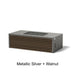 Select Finish: Metallic Silver + Walnut