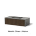 Select Finish: Metallic Silver + Walnut