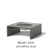 Select Finish: Metallic Silver - White Bowl