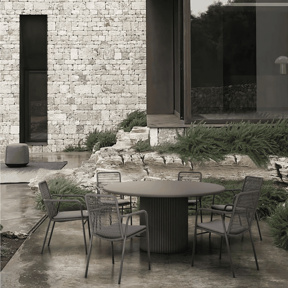 Boxhill's Milos Outdoor Stackable Dining Chair | Set of 4 Lifestyle Image