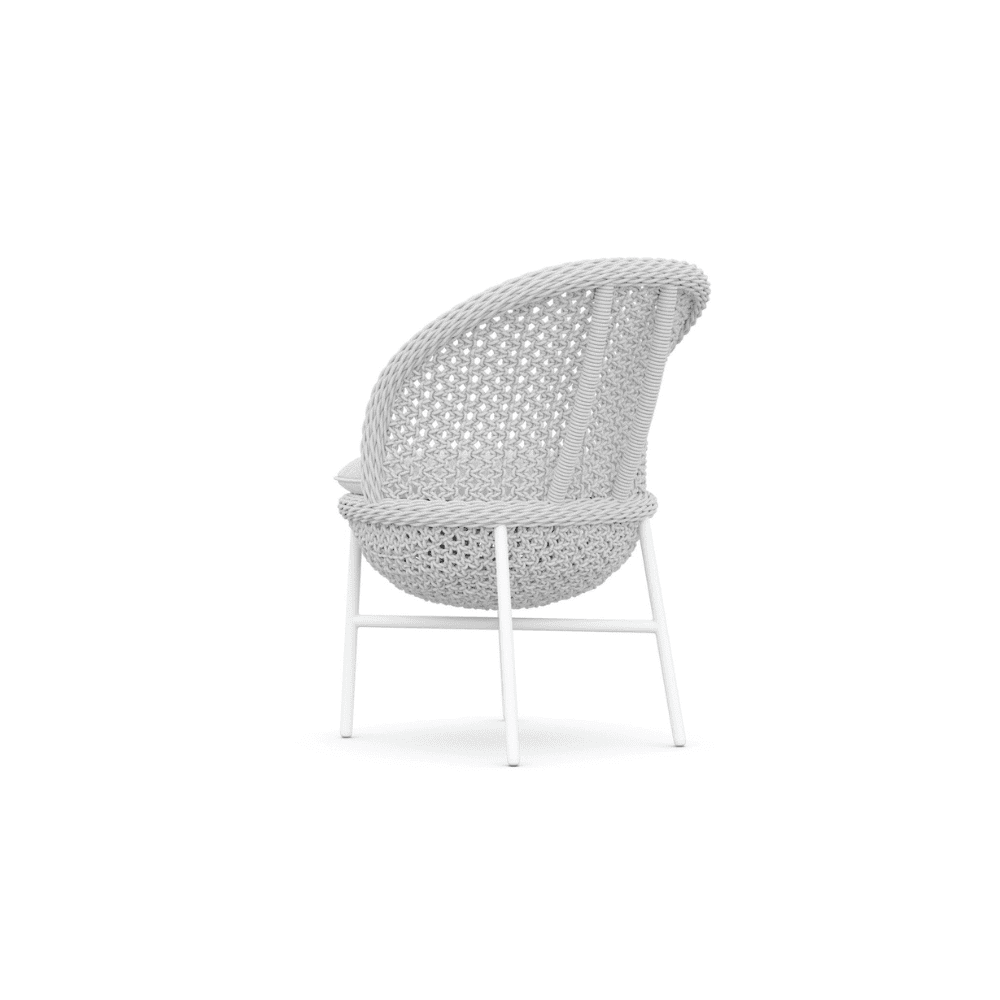 Boxhill's Montauk Outdoor Dining Chair back side view in white background