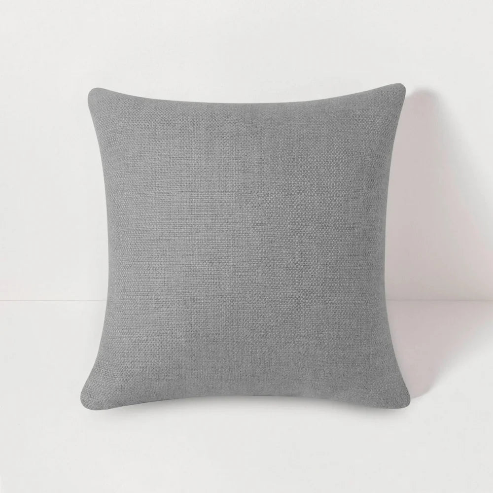 Monterey Silver Outdoor Square Throw Pillow