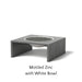 Art Finish: Mottled Zinc - White Bowl