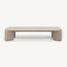 Aluminum Taupe + Natural Travertine Top
