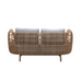 Boxhill's Nest 2-Seater Sofa Natural, back view in white background