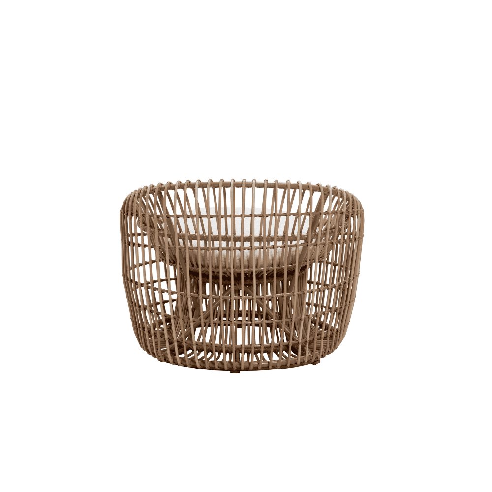 Boxhill's Nest Round Rattan Chair back view in white background