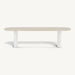 Aluminum White Frame + Travertine Natural Top