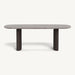 Aluminum Bronze Frame + Travertine Dark Grey Top