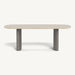 Aluminum Taupe Frame + Travertine Natural Top