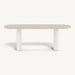 Aluminum White Frame + Travertine Natural Top