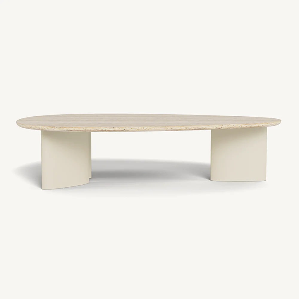 Aluminum Bone Frame + Travertine Natural Top