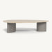 Aluminum Taupe Frame + Travertine Natural Top
