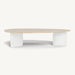 Aluminum White Frame + Travertine Natural Top