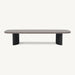 Aluminum Asteroid Frame + Travertine Dark Grey Top