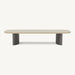 Aluminum Taupe Frame + Travertine Natural Top