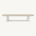 Aluminum White Frame + Travertine Natural Top
