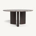 Aluminum Bronze Frame + Travertine Dark Grey Top